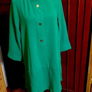 Emerald green . It could be worn as a dress or a Long tunic